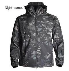 Camouflage Hooded Fleece Jacket for Winter Mountaineering
